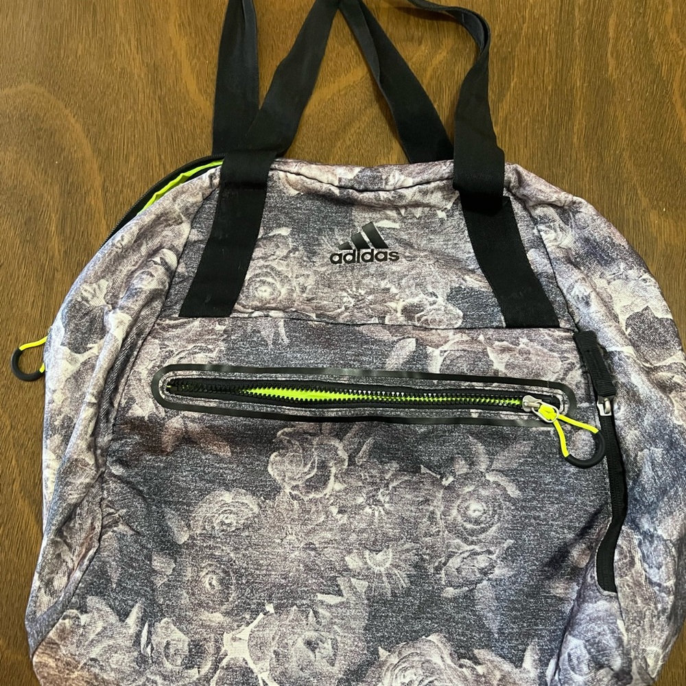Adidas Floral Backpack with Black Straps